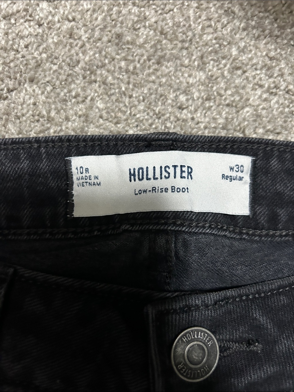 Y2K Hollister Low Rise Loose Bootcut Black Jeans - Picture 4 of 6